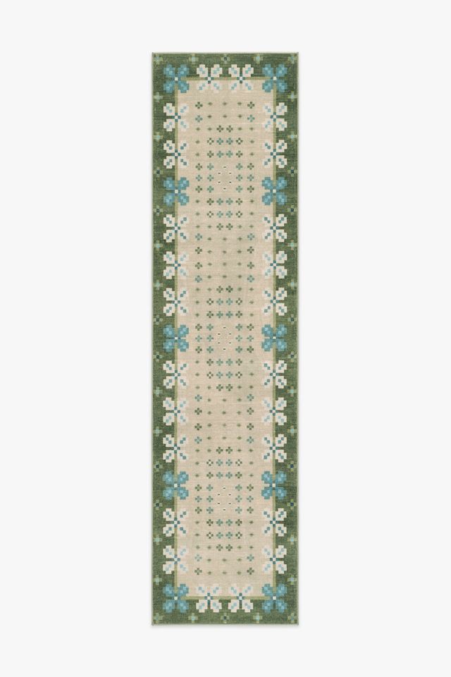 Ruggable Washable Scandi-Floral Clove Rug #9
