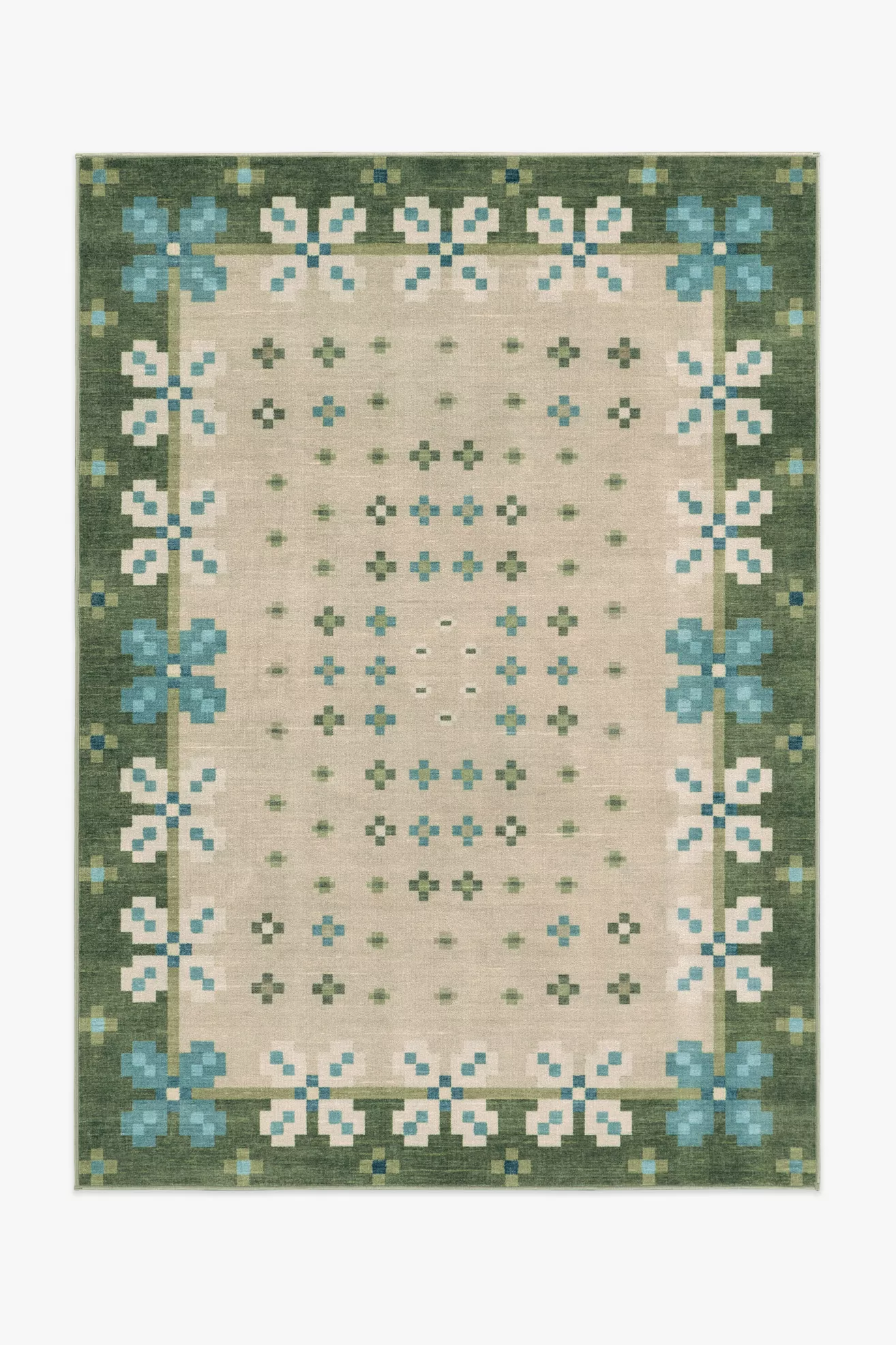 Ruggable Washable Scandi-Floral Clove Rug