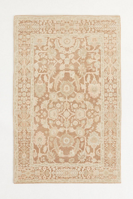Anthropologie Helen Hand-knotted Wool Persian-inspired Rug In Neutral