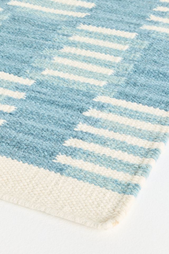 Handwoven Wool Scandi Checkerboard Rug #1