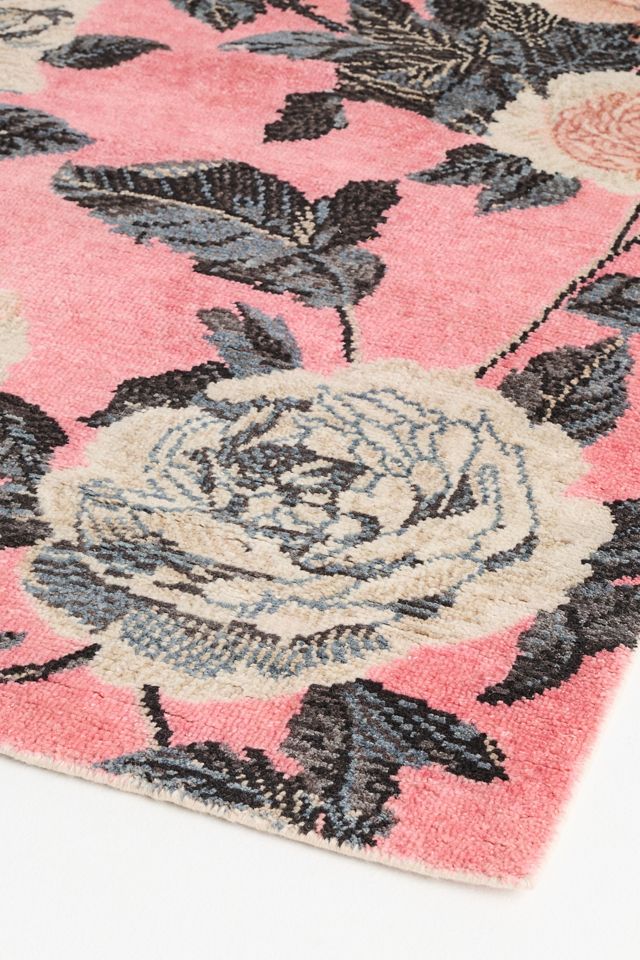 Larose Hand-Knotted Wool Floral Rug #1