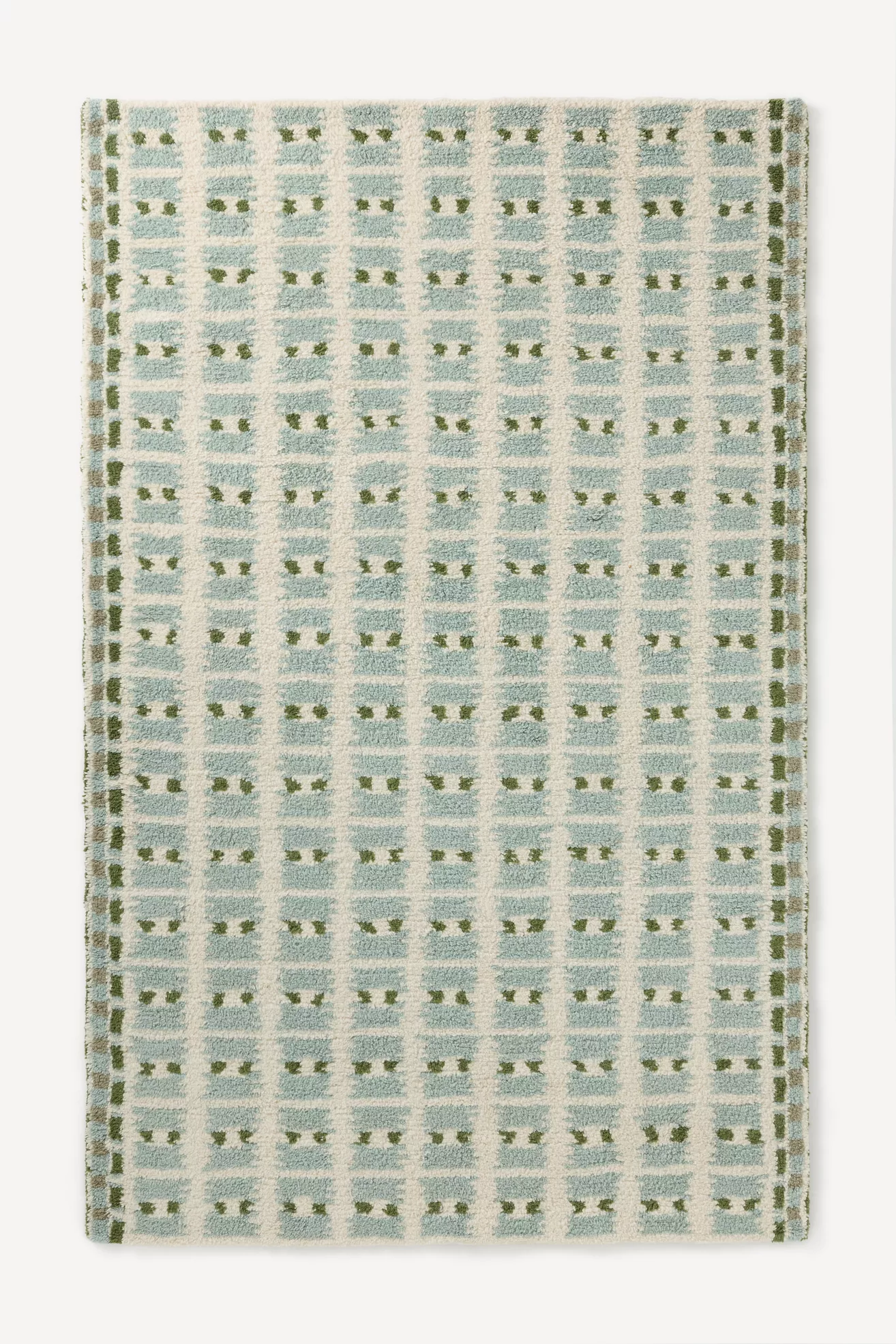 Kendall Hand-Tufted Wool Geometric Shag Rug