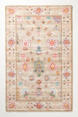 Anthropologie Tufted Malthe Rug By  In Beige Size 5x8