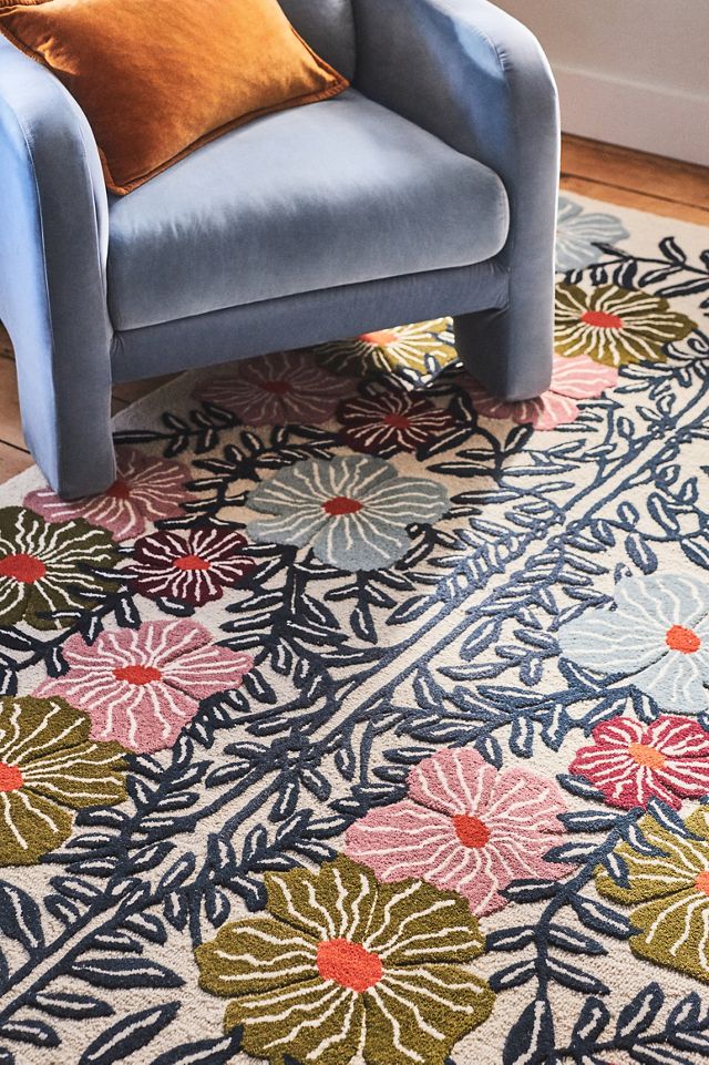 McKenzie Parrott Wool Tufted Bloom Rug #1