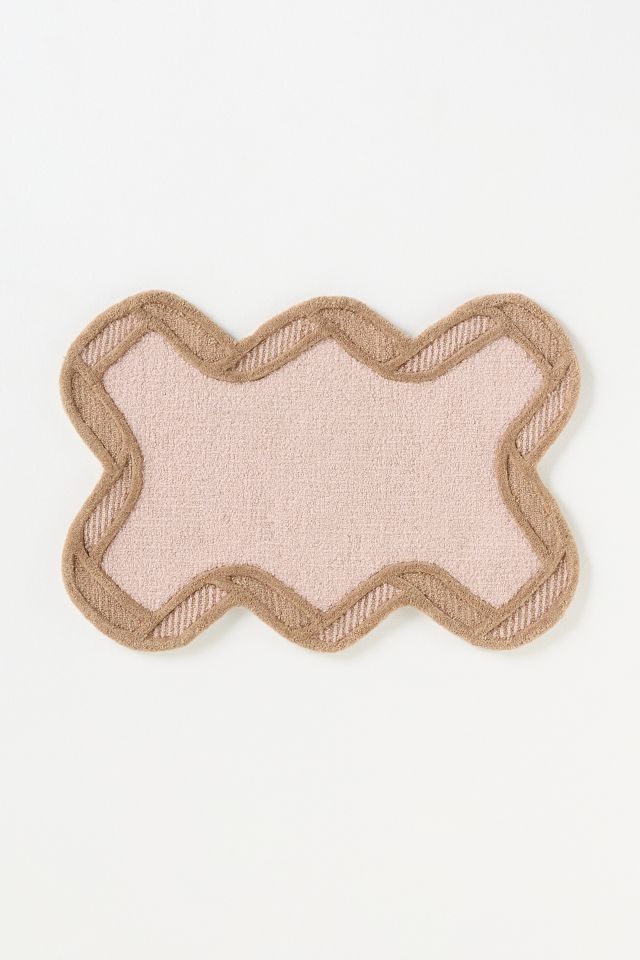 Hand Tufted 100% Wool Scalloped Border Rug #3