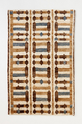 Anthropologie Jute Hand-knotted Geometric Rug In Multi