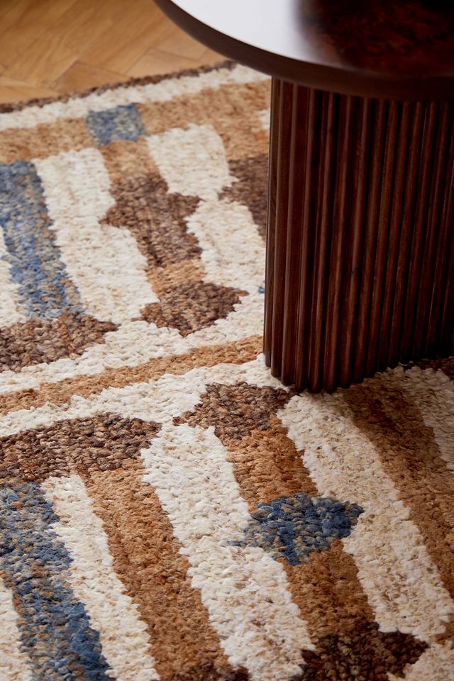 Jute Hand-Knotted Geometric Rug #1