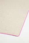 Flatwoven Wool Contrast-Stitched Binding Rug