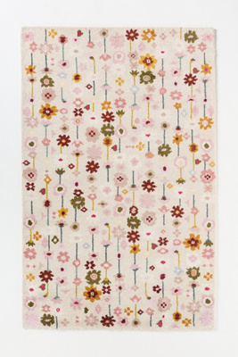 Kalina Hand-Knotted Wool Abstract Floral Rug