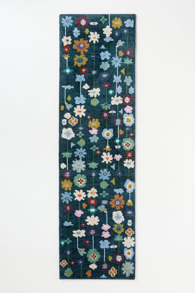 Kalina Hand-Knotted Wool Abstract Floral Rug | Anthropologie UK