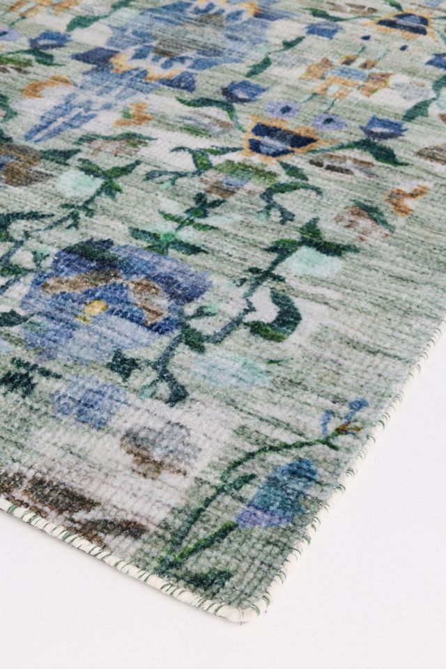 Ren Printed Easy-Care Floral Rug #1