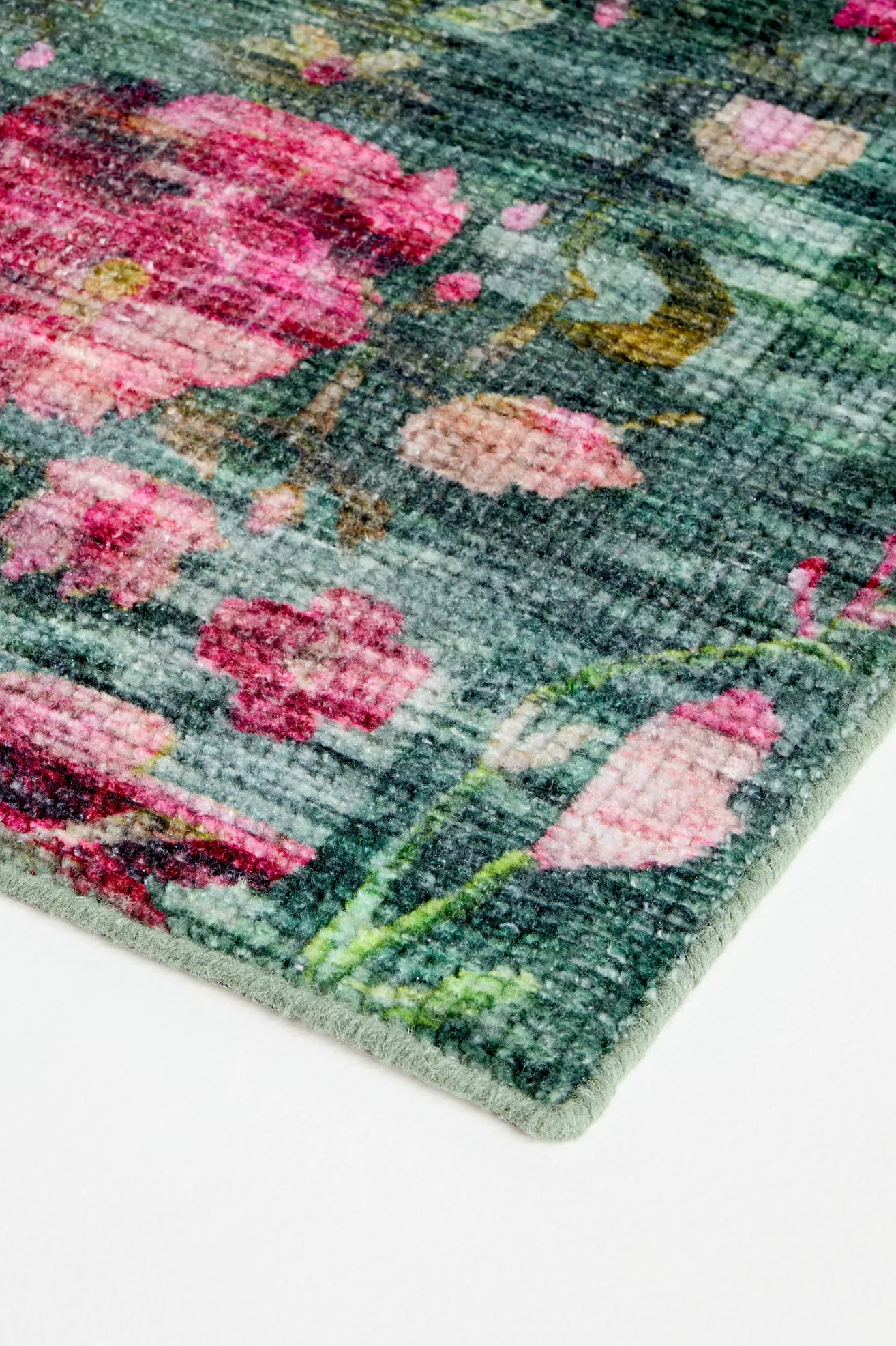 Ren Printed Easy-Care Floral Rug - thumbnail 6