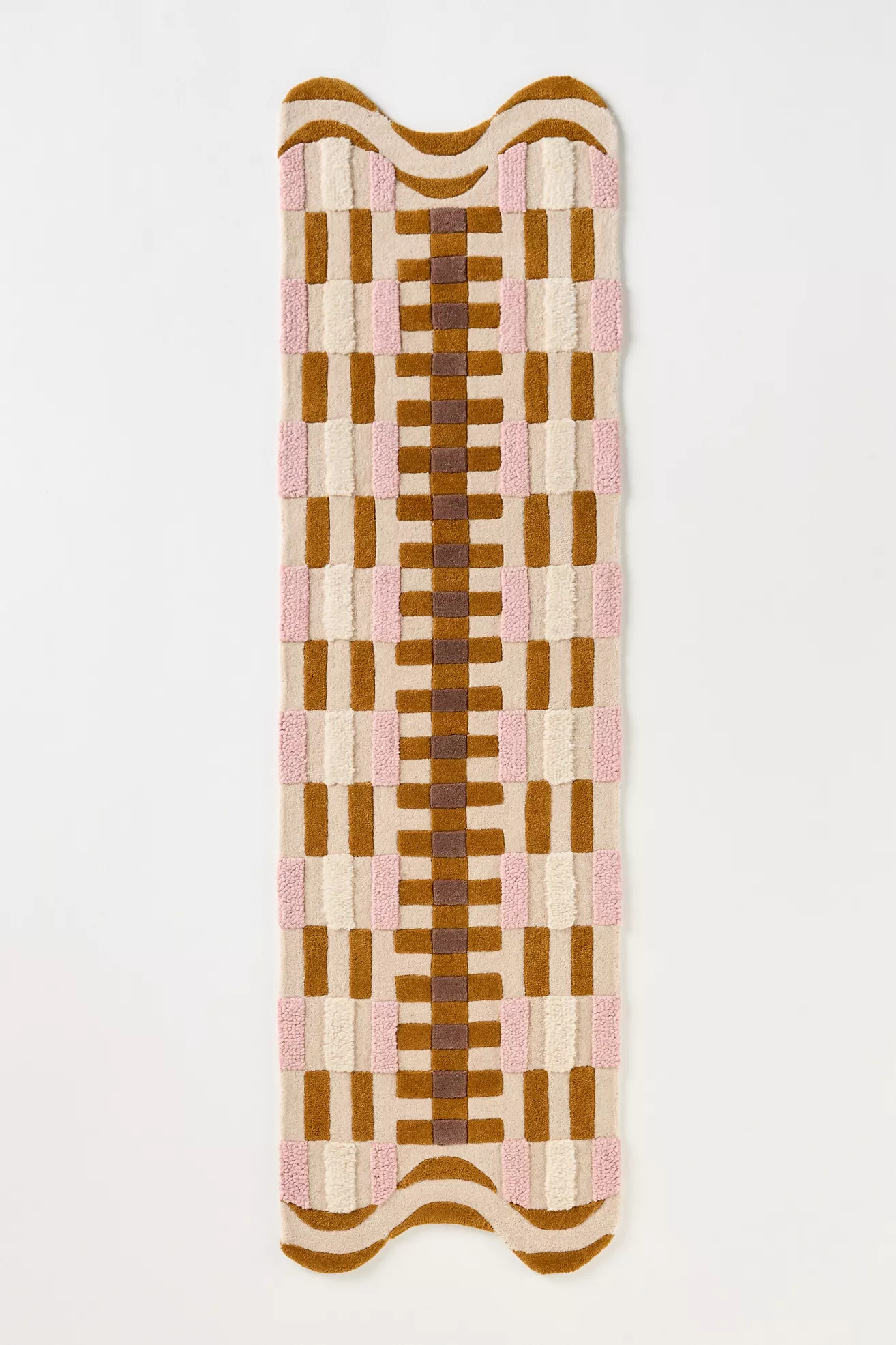 Hand Tufted 100% Wool Geometric Scalloped Rug - thumbnail 10