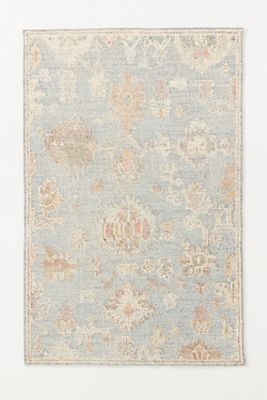 Hand-Knotted Wool Loper Rug