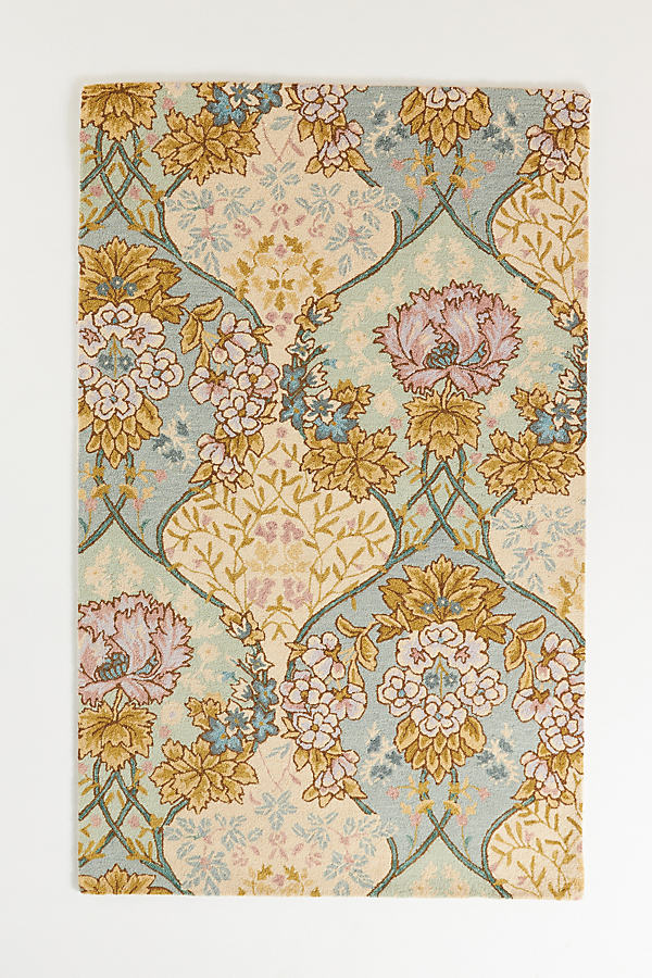 Anthropologie Hand-tufted Edith Floral Wool Rug
