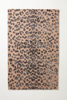 Anthropologie Hand-tufted Chester Leopard Print Rug
