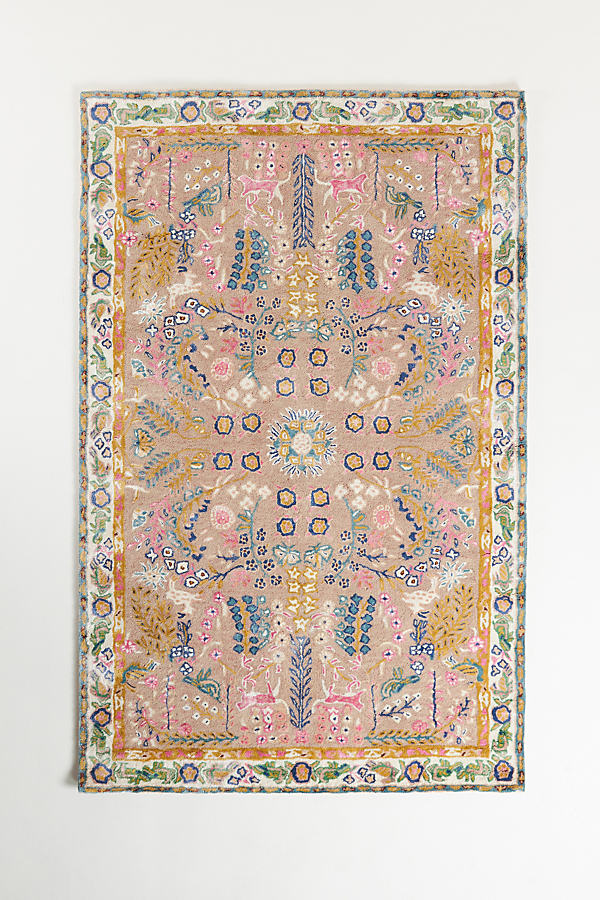 Anthropologie Hand-tufted Avery Rug In Pink