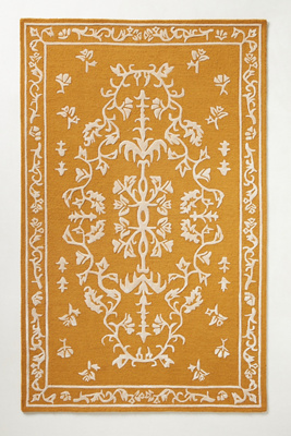 ANTHROPOLOGIE HANDWOVEN GEORGIANA RUG BY ANTHROPOLOGIE IN YELLOW SIZE 9X12