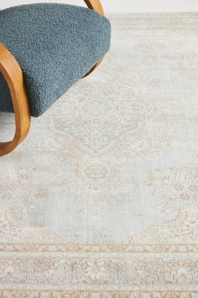 Serene Porcelain Blue 9'3" x 11'10" Stain-Resistant Synthetic Rug
