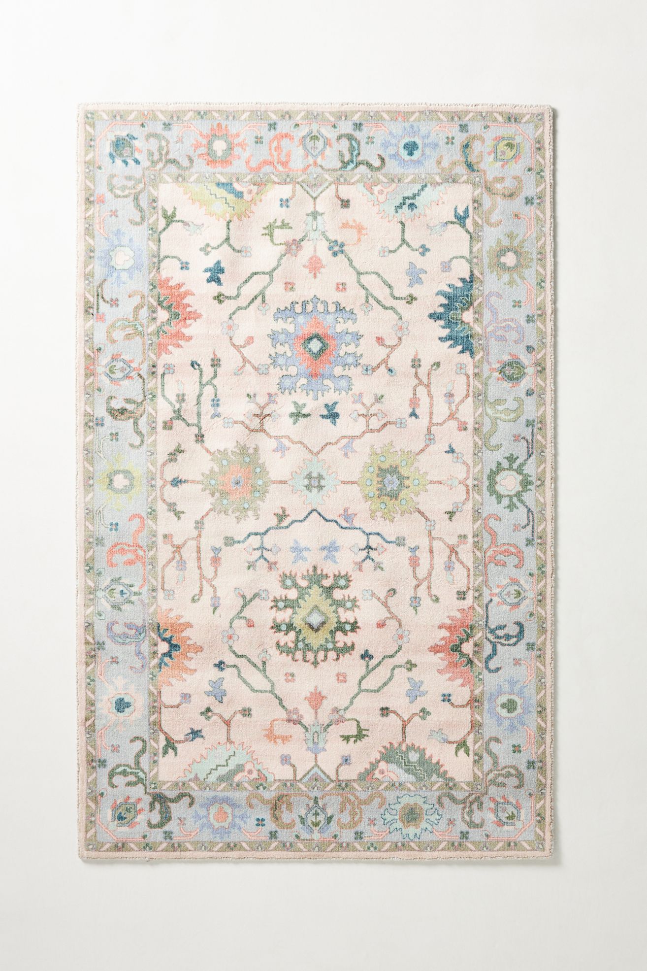 Madeira Printed Persian-Inspired Rug - Pink, 3’ X 5’