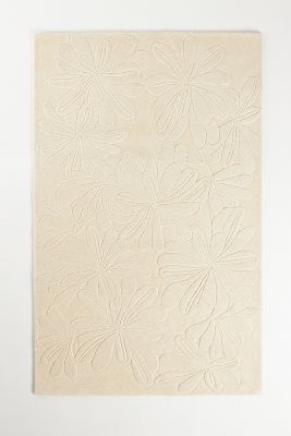 Shop Anthropologie Hand-tufted Sculpted Daisy Wool Rug