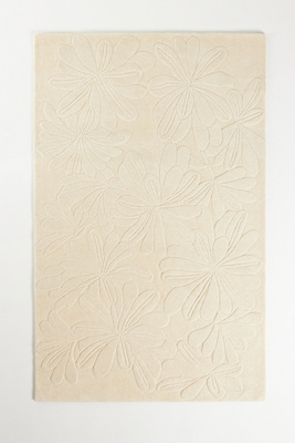 Shop Anthropologie Hand-tufted Sculpted Daisy Wool Rug