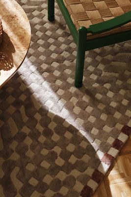 Julia Hand Tufted Wool Blend Checkered Rug