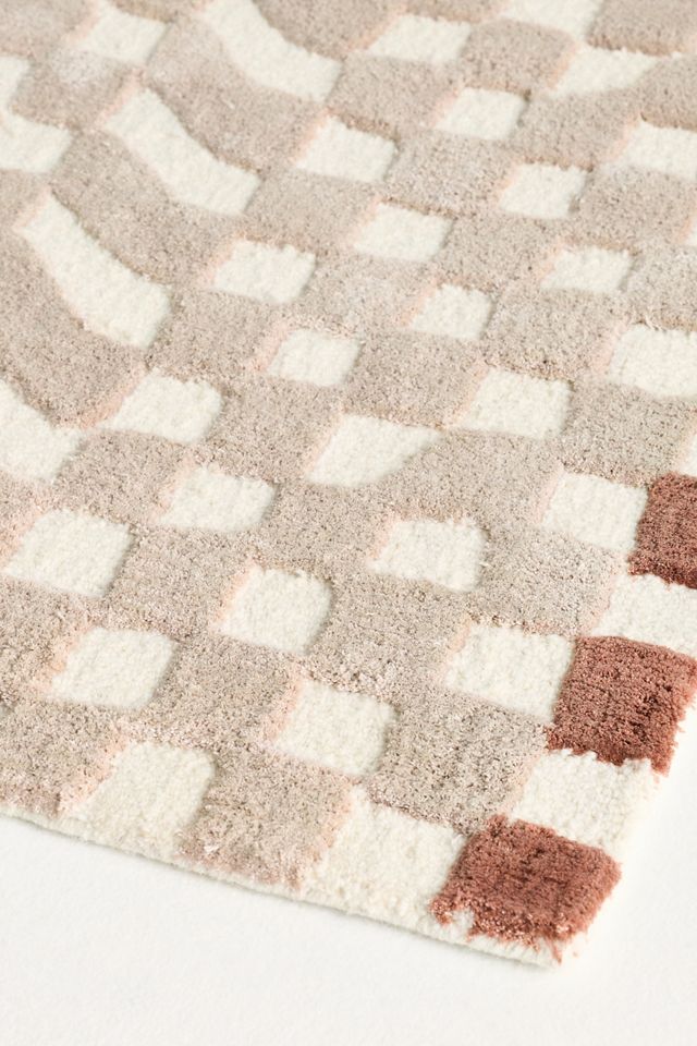 Julia Hand Tufted Wool Blend Checkered Rug #2