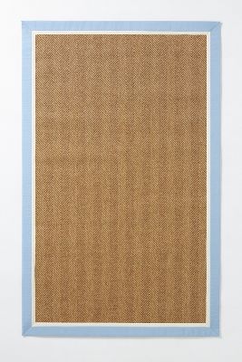 Anthropologie Flatwoven Double Border Performance Rug In Neutral