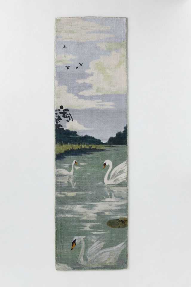 Easy Care Printed Swan Rug #3