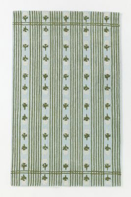 Hand Tufted and Hooked 100% Wool Floral Rug