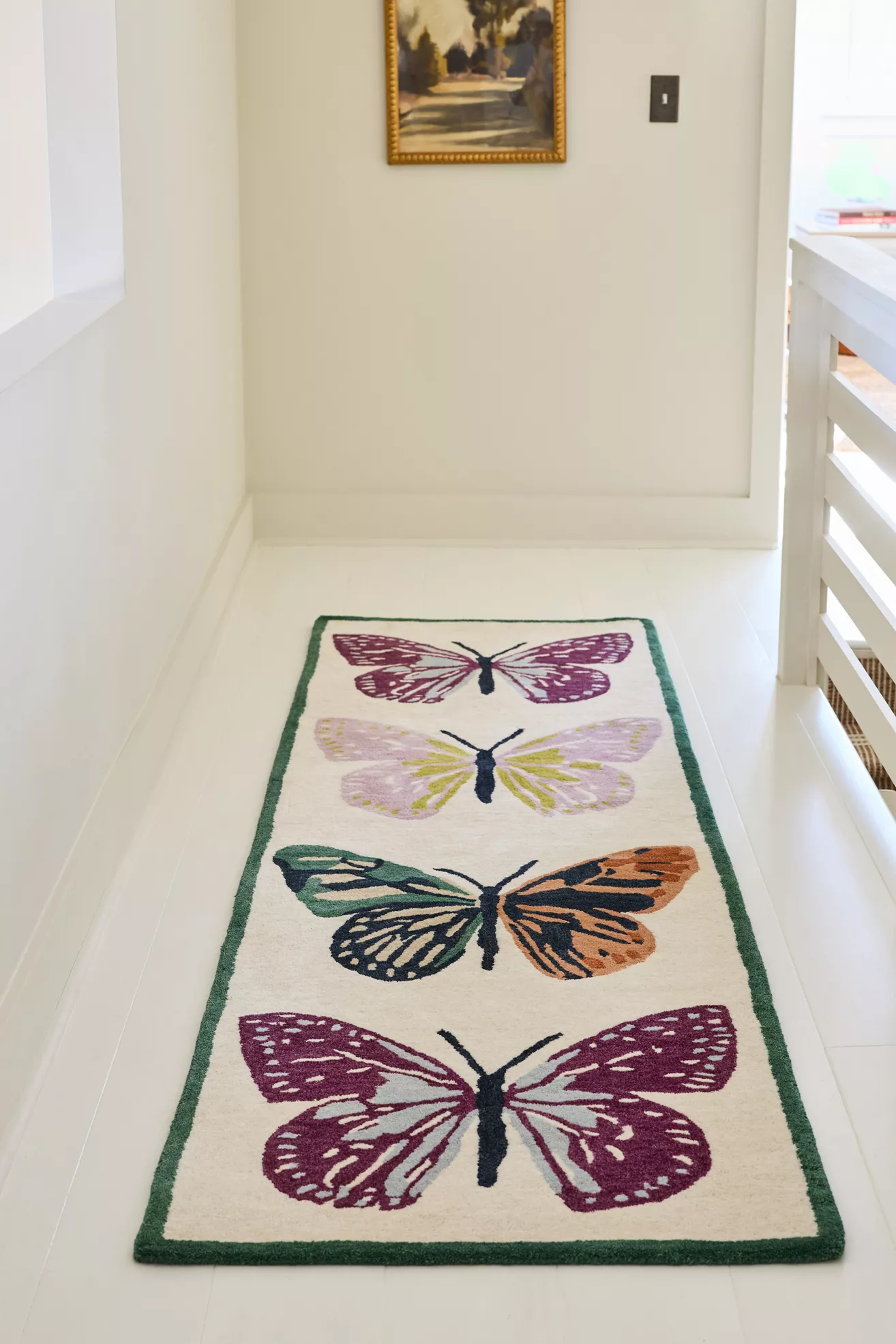 Hand Tufted 100% Wool Butterfly Rug