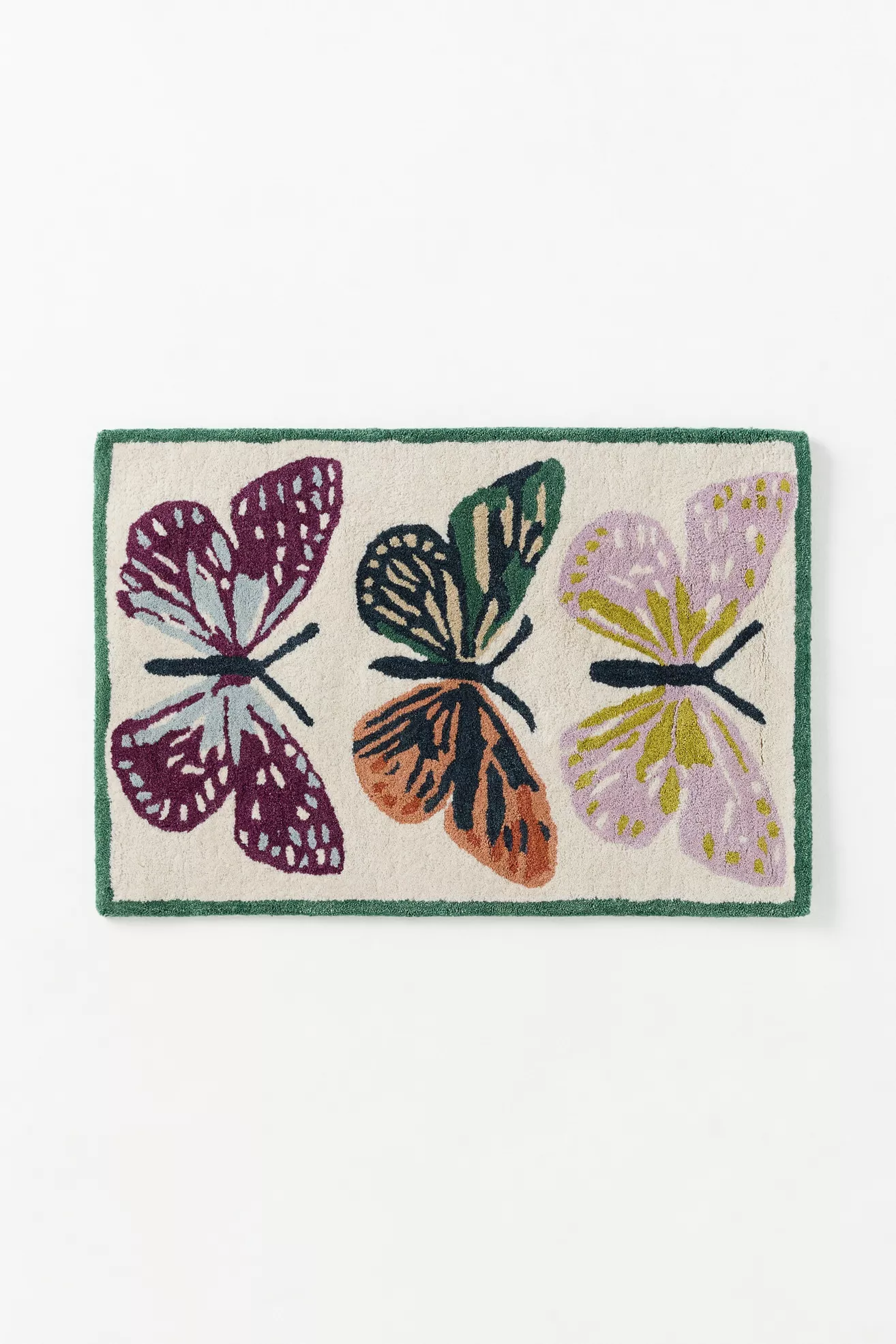 Hand Tufted 100% Wool Butterfly Rug - thumbnail 4