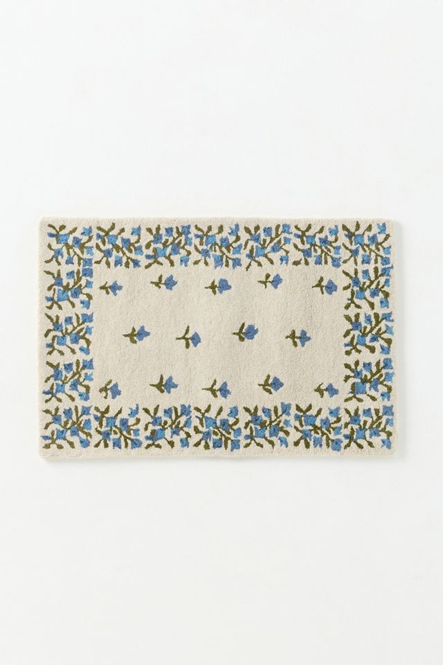 Oliver Tufted Wool Floral Border Rug #2