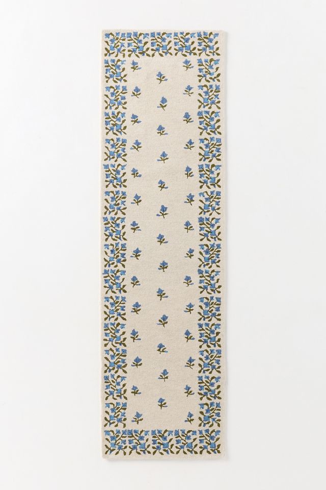 Oliver Tufted Wool Floral Border Rug #3