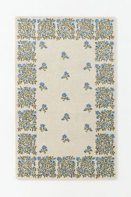 Oliver Tufted Wool Floral Border Rug