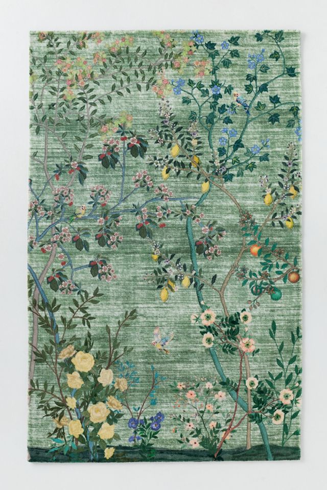 Wynnie Tufted Printed Floral Rug | AnthroHome