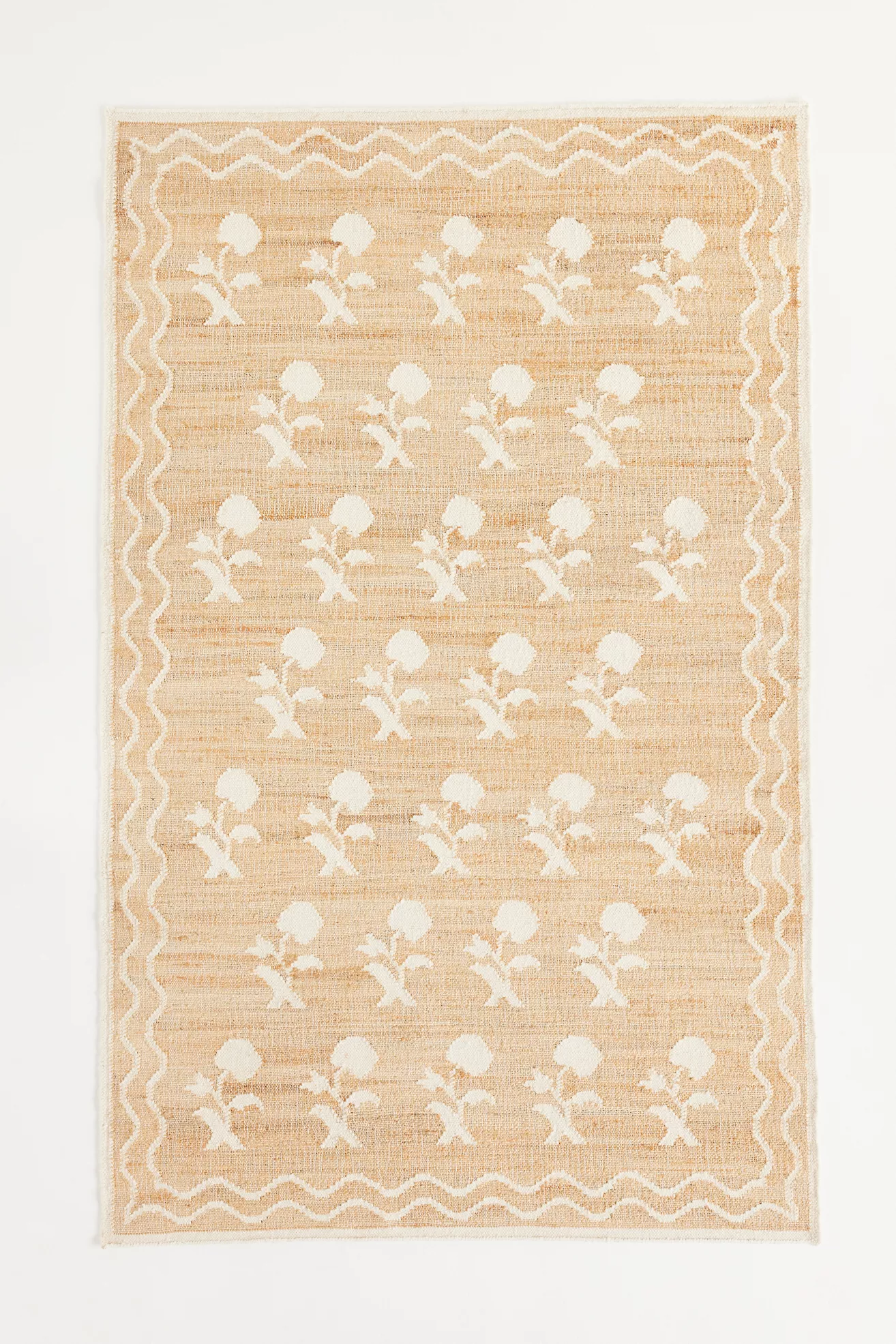 Flatwoven Erin Gates Floral Double Border Jute Rug