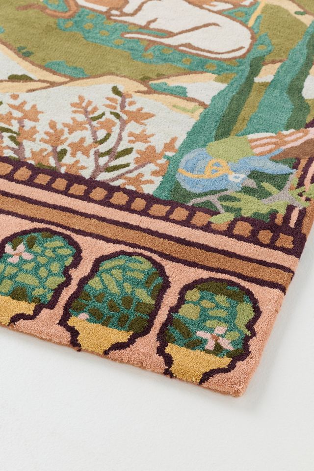 MINDTHEGAP Gardens of Jaipur Hand Tufted 100% Wool Rug #1