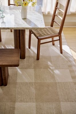 Hand Tufted 100% Wool Gingham Rug