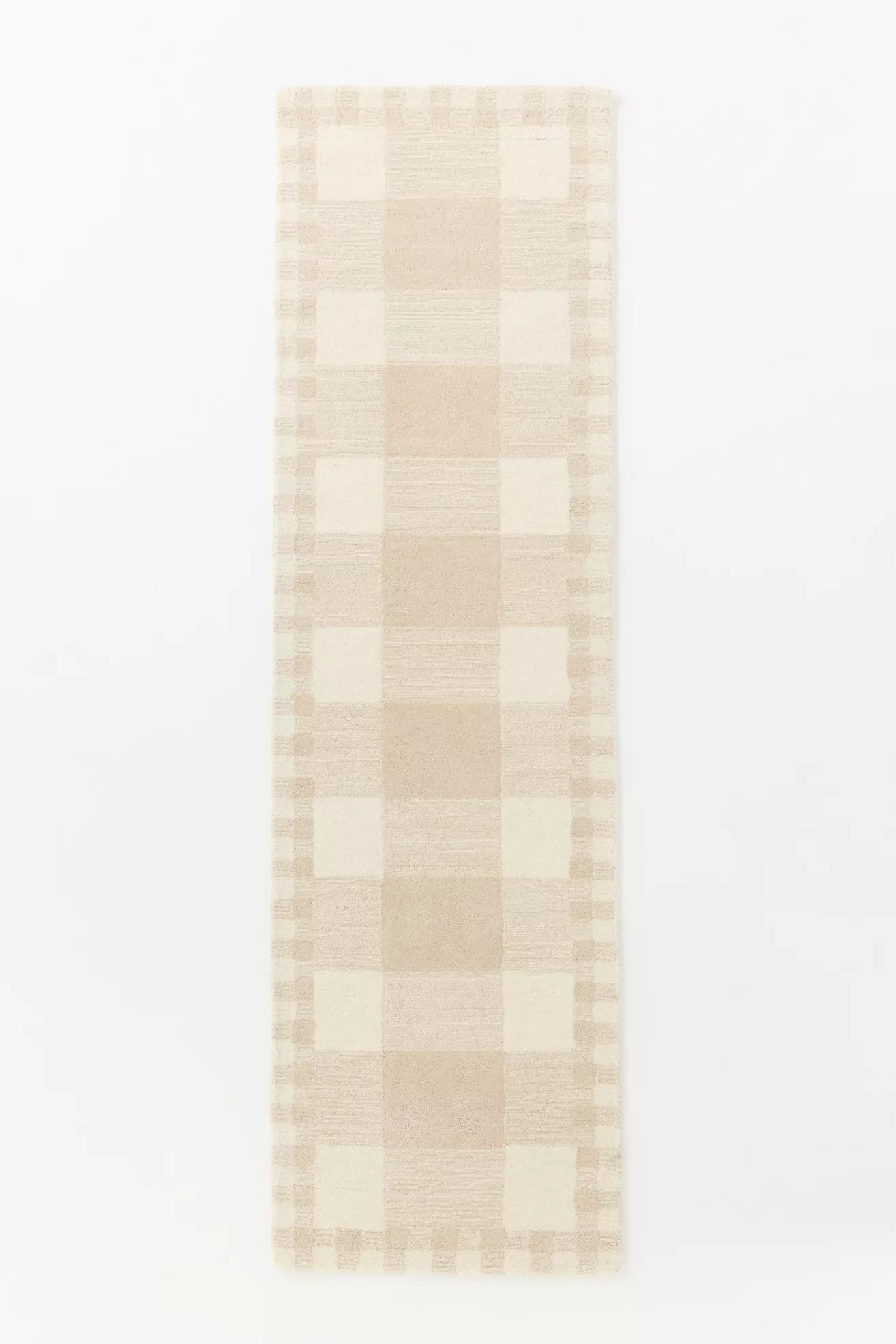 Hand Tufted 100% Wool Gingham Rug - thumbnail 5