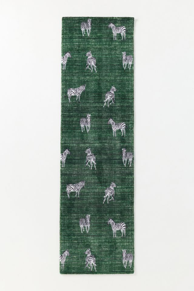 Easy-Care Printed Zebras Rug #4