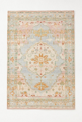 Anthropologie Hand-knotted Jaime Wool Rug In Multi