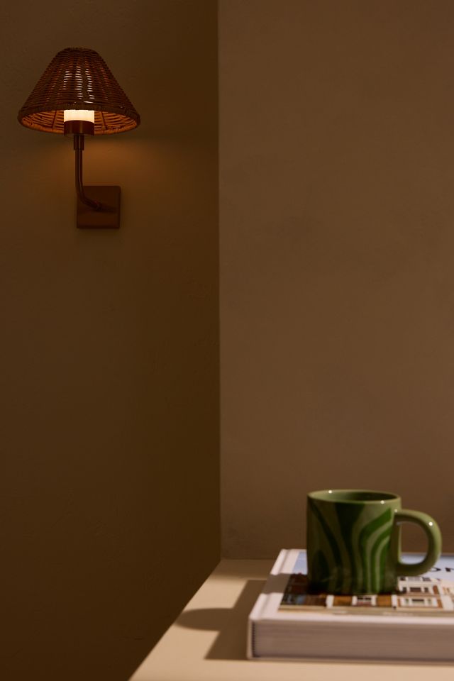 Babbington Wicker Rechargeable Wall Light  #2