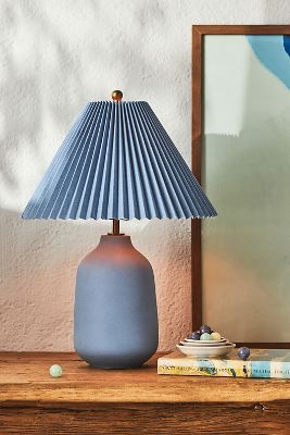 Anthropologie Colorado Table Lamp By  In Blue Size M