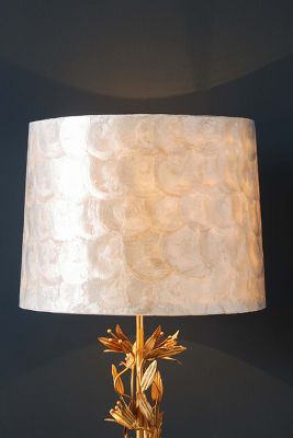 Anthropologie Capiz Lamp Shade In Gold