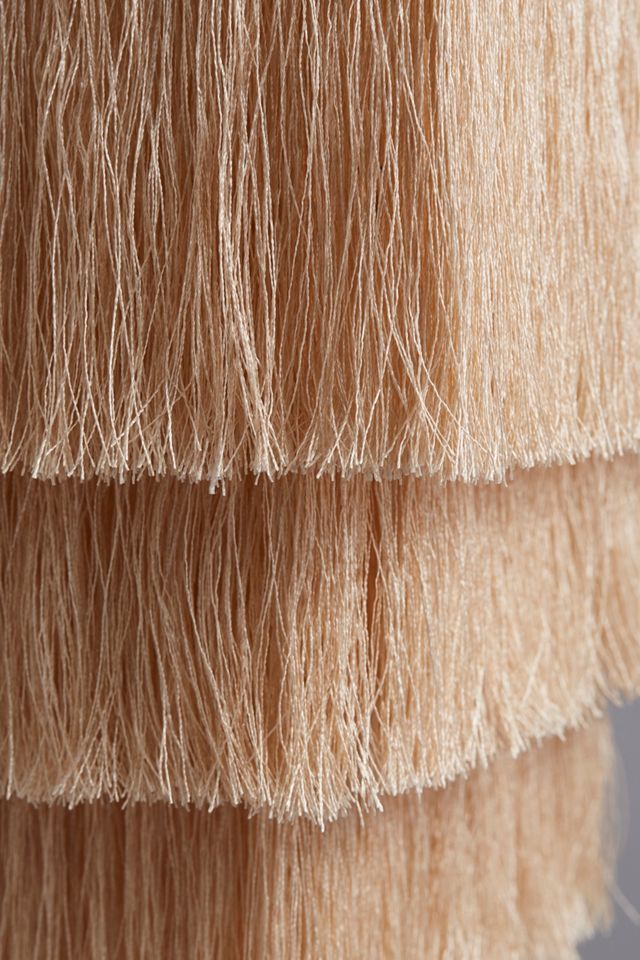 Square Fringed Pendant Lampshade #1