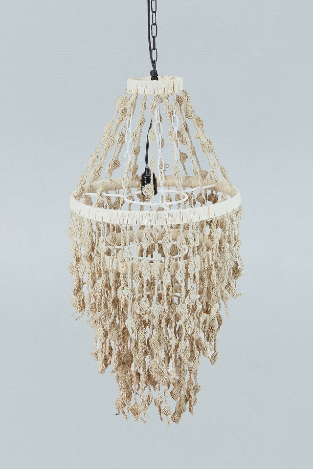 Jute Crochet Chandelier Anthropologie UK