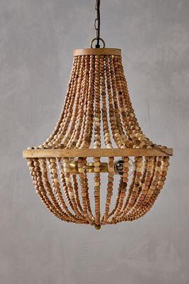 nkuku Neela Mango Wood Ceiling Light