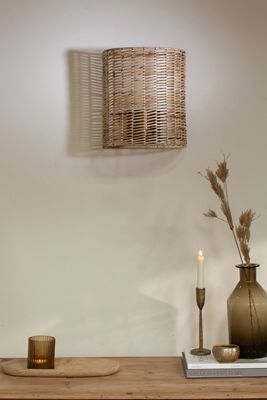 nkuku Noko Rattan Wall Lamp
